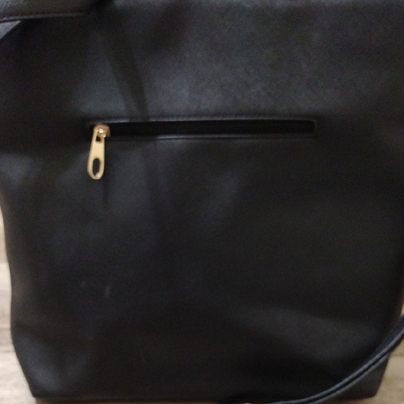 Black Tote Bag with Gold Bee Accent - Picture 9 of 16